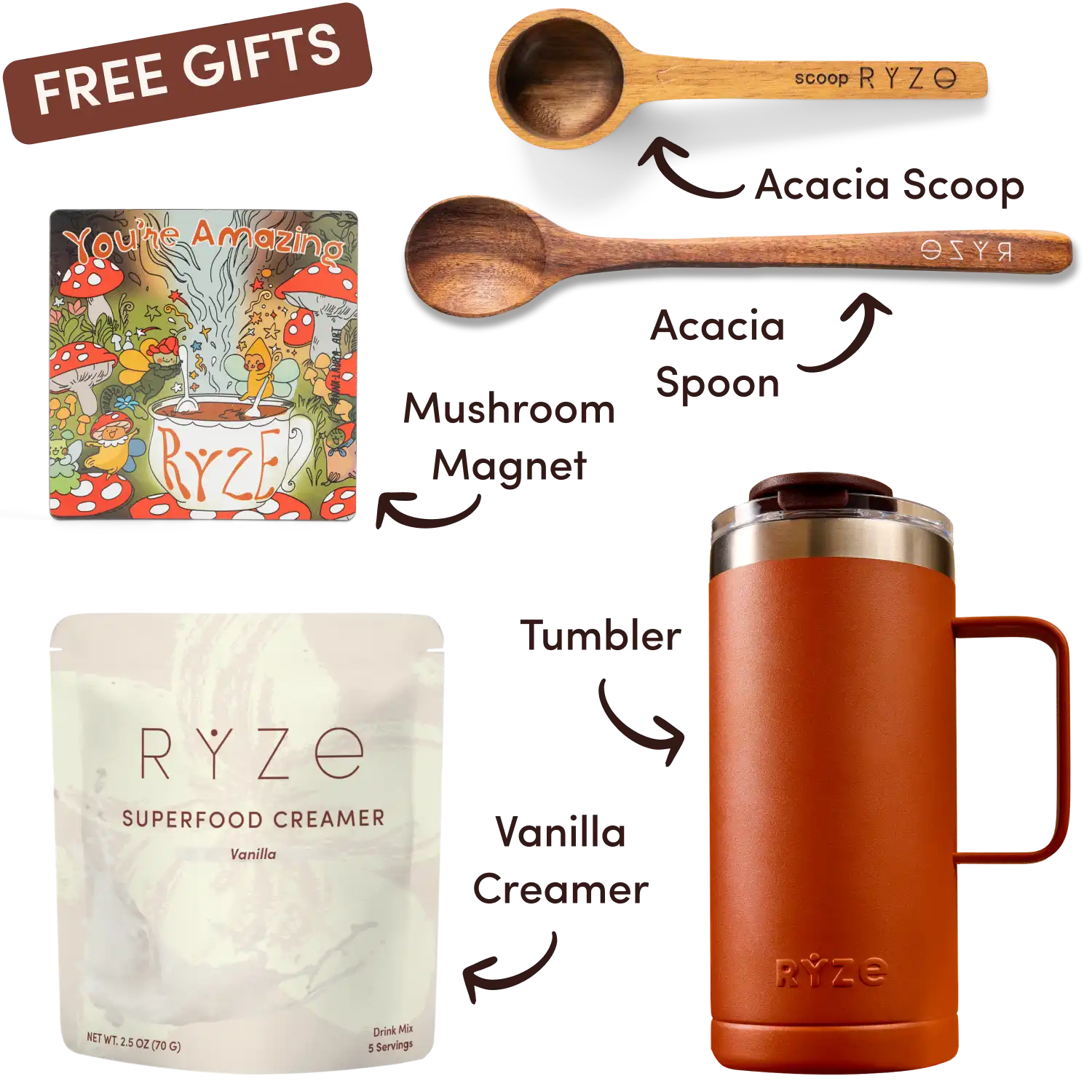 <tc>Kit de démarrage café aux champignons RYZE (60 portions)</tc>